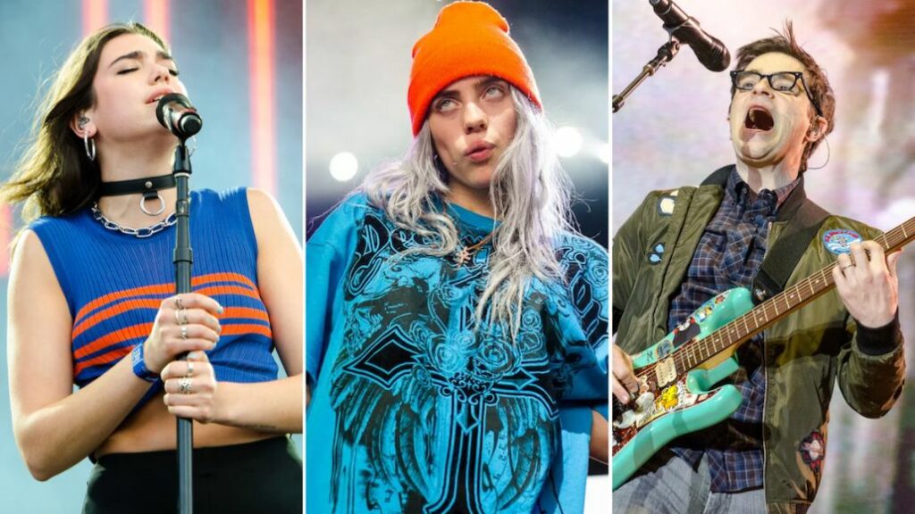 Billie Eilish Coldplay Dua Lipa And Weezer To Perform At All Star